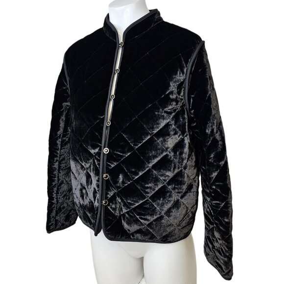 Aritzia Black Quilted Bomber Jacket - Picture 2 of 8